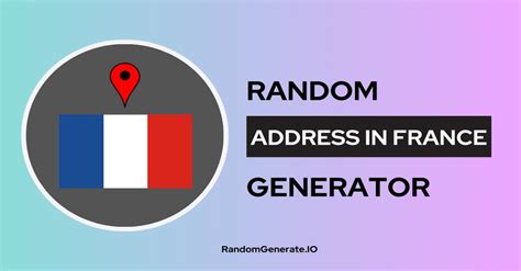 france address generator online.